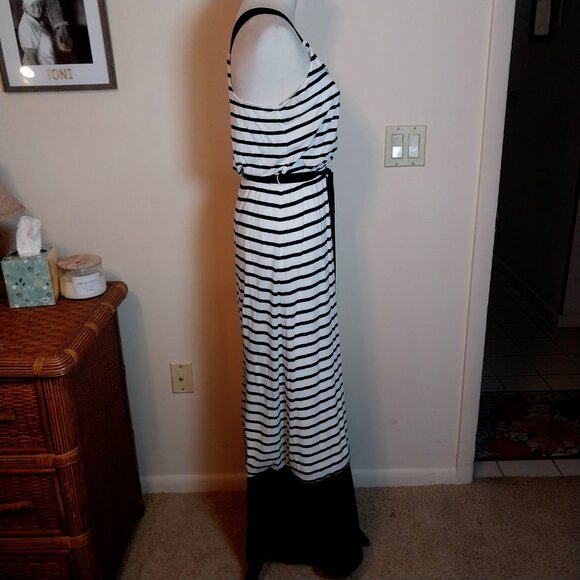 EXPRESS STRIPED SIZE S/P STRETCHY RACER BACK MAXI DRESS - Picture 6 of 12